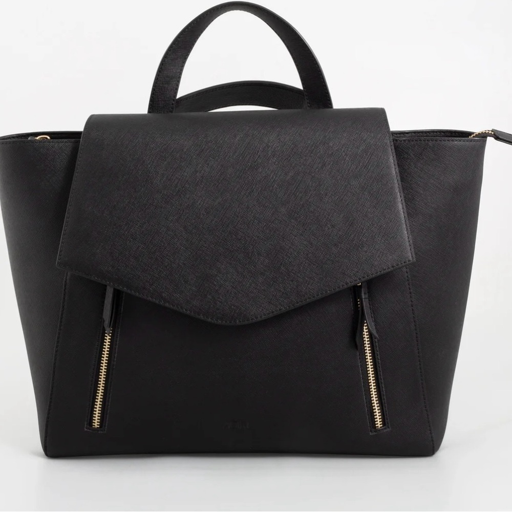 Brand NWT Agiki Classic Black Bag (Vegan Leather)